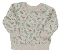 Svetloružová mikina s listami zn. Primark