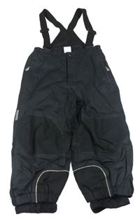 Černé šusťákové zimní oteplovačky s kšandami Icepeak