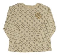 Béžové triko se vzorem Next