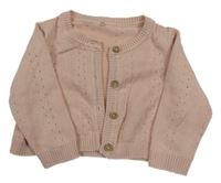 Svetloružový prepínaci sveter s perforovaným vzorom George