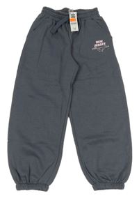 Nové - Tmavošedé cuff tepláky s nápisem Dunnes 