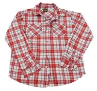 Červeni-bílá kostkovaná košile 