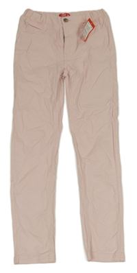 Nové - Růžové plátěné skinny kalhoty