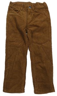 Hnedé slim fit manšestráky H&M