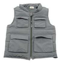 Šedá šusťáková zateplená vesta F&F