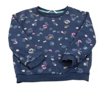 Tmavomodro-farebná vzorovaná mikina M&S