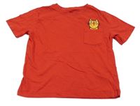 Červené tričko s kočkou a kapsou Comic Relief