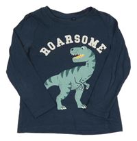 Tmavomodré tričko s dinosaurom C&A