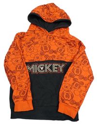 Červeno-černá mikina s Mickeym a kapucí Disney