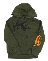 Khaki mikina s Dragonlall Z a kapucí Primark