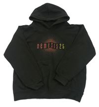 Čierna mikina s nápisom a kapucňou Nemesis