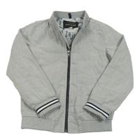 Šedá melírovaná plátěná podzimní bunda River Island 