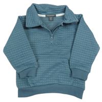 Modrá vzorovaná mikiina s golierikom Primark