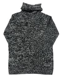 Čierno-sivý melírovaný sveter s rolákom Pep&Co.
