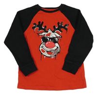 Červeno-čierne tričko so sobom zn. Next