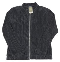 Nové - Tmavošedá plisovaná lehká bunda Next vel. 176