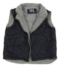 Tmavosivá šušťáková zateplená vesta Hoppers