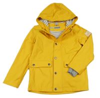 Žlutá nepromokavá jarní bunda s kapucí Pocopiano