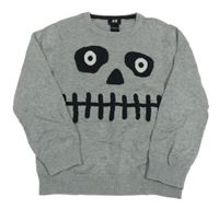 Sivý sveter s obličejem H&M