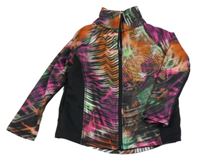 Barevná batikovaná propínací sportovní mikina Next