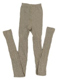 Béžové vzorované punčochové legíny H&M