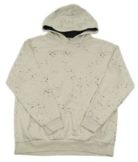 Smotanová mikina so škvrnami a kapucňou H&M