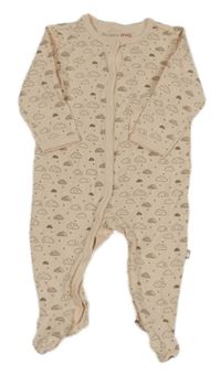 Světlerůžový overal s mráčky Bornino 