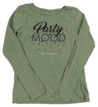 Khaki tričko s nápisom Y.F.K.