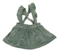 Zelenošedá zamatová sukňa s trakami Carter´s