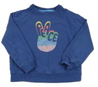 Tmavomodrá mikina s logom Miniboden