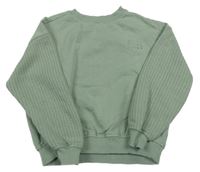 Zelenošedá oversize mikina s nápisom Lucy Mecklenburgh