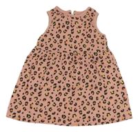 Ružové vzorované bavlnené šaty F&F