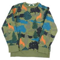 Khaki mikina s vlky M&S