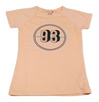 Broskvové športové tričko s nápisom Ergeenomixx