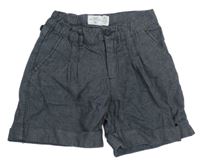 Sivé pruhované plátenné kraťasy H&M