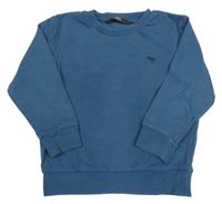 Modrošedá mikina s výšivkou George