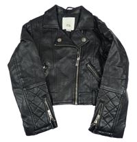 Čierny koženkový crop krivák River Island