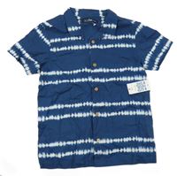 Nové - Tmavomodro-bílá vzorovaná košile Matalan