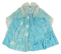 Kostým - Tyrkysové organzové šaty s flitry - Elsa Disney