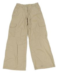 Béžové plátenné cargo nohavice H&M