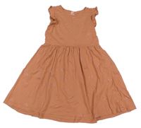 Oranžové bavlnené šaty s duhami H&M