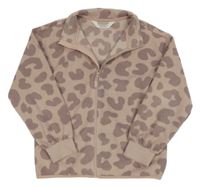 Starorožovo-fialová vzorovaná fleecová prepínaci mikina H&M