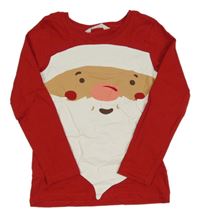 Červené tričko so Santou H&M