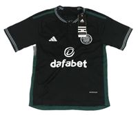 Černo-khaki funkčné futbalový dres Celtic a číslom Adidas