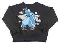 Tmavošedá oversize mikina se Stitchem Disney