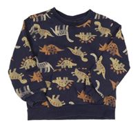 Tmavomodrá mikina s dinosaurami zn. Pekkle