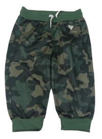 Army-khaki capri sportovní tepláky s nášivkou VRS