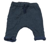 Tmavomodro-modré vzorované teplákové podšité turecké kalhoty Next