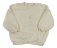 Smotanová oversize mikina s třešničkami George