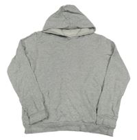Svetlošedá -strieborná melírovaná mikina s vreckom a kapucňou H&M